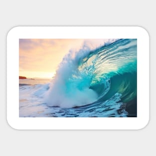 Curly Wave Ocean Force Nature Seascape Sticker